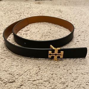Black/Tan Reversible Tory Burch Belt